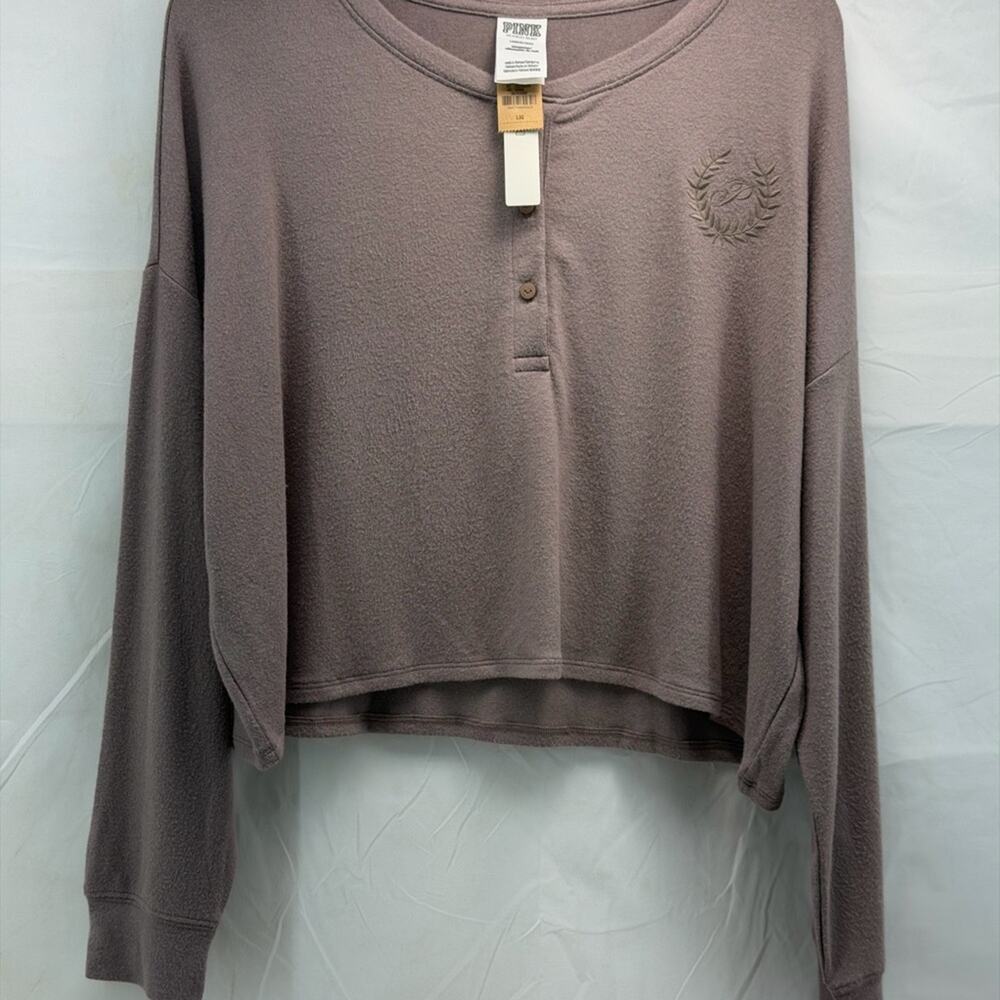 New Victoria's Secret L women's Dusty Purple Cropped Sweatshirt